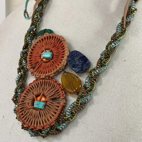 Big funky unique Boho style necklace - Picture 4 of 5
